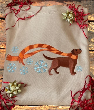 Embroidered Labrador Christmas Jumper