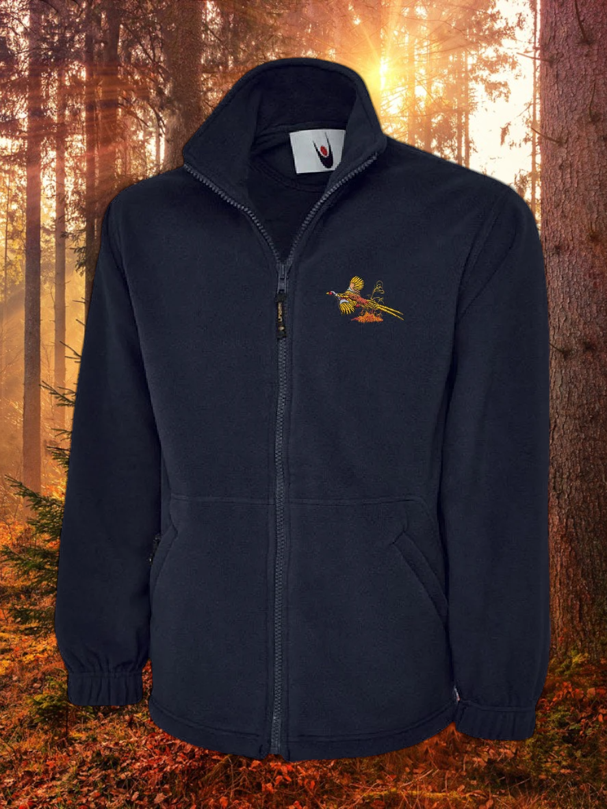 Pheasant Embroidered Warm Premium Fleece