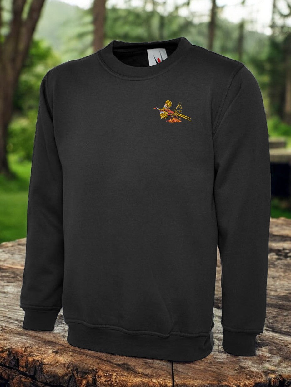 Pheasant Embroidered Sweatshirts