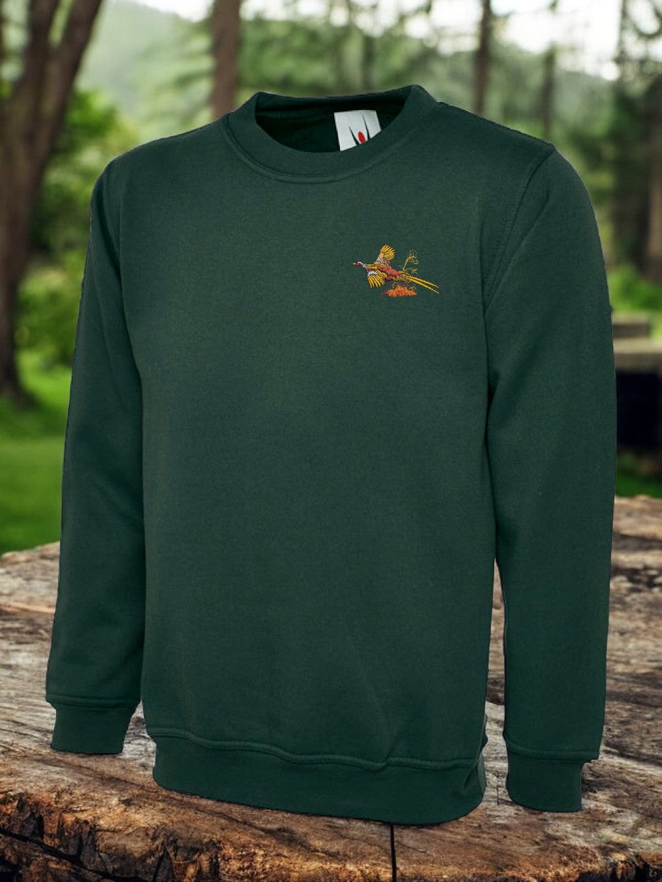 Pheasant Embroidered Sweatshirts